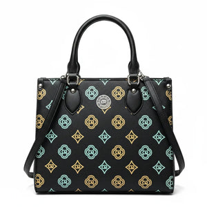 Coveri World - Borsa firmata bauletto fantasia logata tote bag firmata