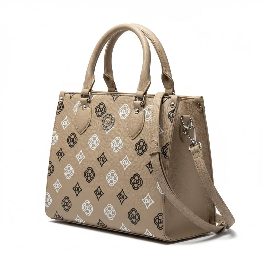 Coveri World - Borsa firmata bauletto fantasia logata tote bag firmata