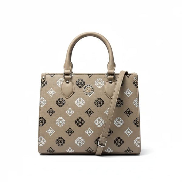 Coveri World - Borsa firmata bauletto fantasia logata tote bag firmata