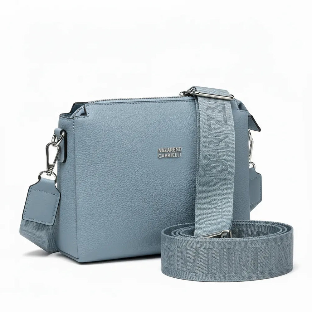 Borsa borsetta donna a tracolla firmata NAZARENO GABRIELLI multitasche 3 tasche con cerniera nuova
