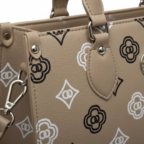 Coveri World - Borsa firmata bauletto fantasia logata tote bag firmata