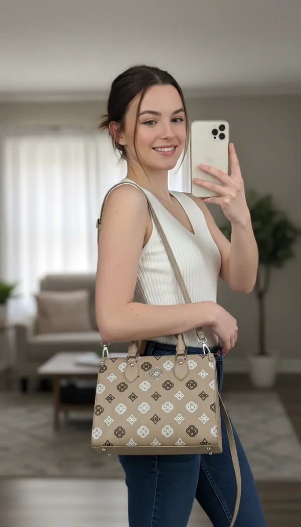 Coveri World - Borsa firmata bauletto fantasia logata tote bag firmata
