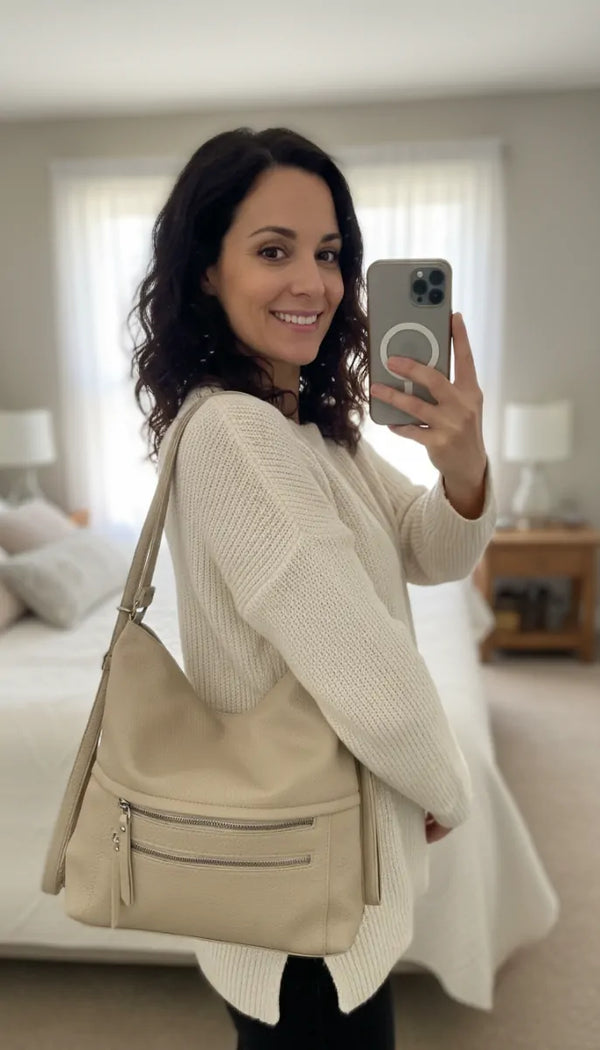 La Xenia - borsa a sacco zaino trasformabile 2in1 hobo capiente