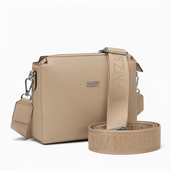 Borsa borsetta donna a tracolla firmata NAZARENO GABRIELLI multitasche 3 tasche con cerniera nuova