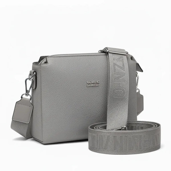 Borsa borsetta donna a tracolla firmata NAZARENO GABRIELLI multitasche 3 tasche con cerniera nuova