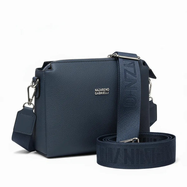 Borsa borsetta donna a tracolla firmata NAZARENO GABRIELLI multitasche 3 tasche con cerniera nuova
