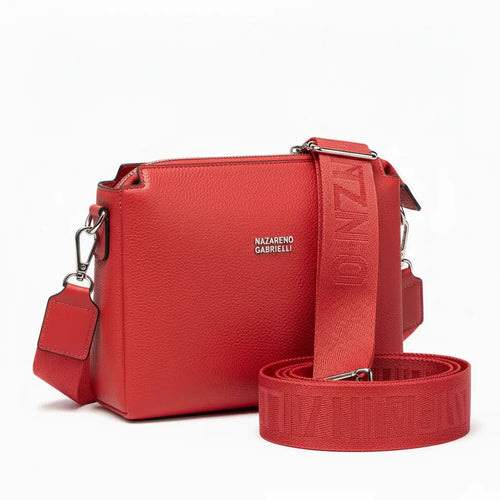 Borsa borsetta donna a tracolla firmata NAZARENO GABRIELLI multitasche 3 tasche con cerniera nuova