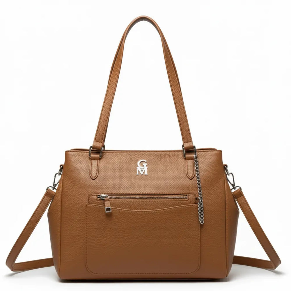 La Alessandra - Borsa a bauletto borsetta firmata GYOIAMEA a mano tracolla shopping simil pelle tote