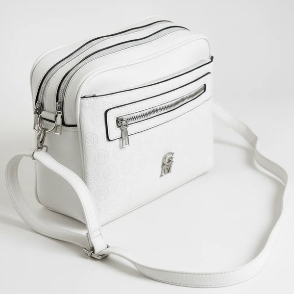 La Sandra- Borsa a tracolla firmata GYOIAMEA tracolla casual simil pelle molte zip tasche