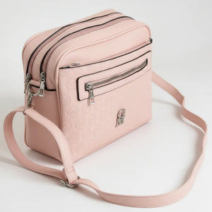 La Sandra- Borsa a tracolla firmata GYOIAMEA tracolla casual simil pelle molte zip tasche