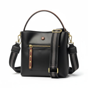 Herisson - Borsa Donna Modello Hobo Casual con Dettagli Dorati