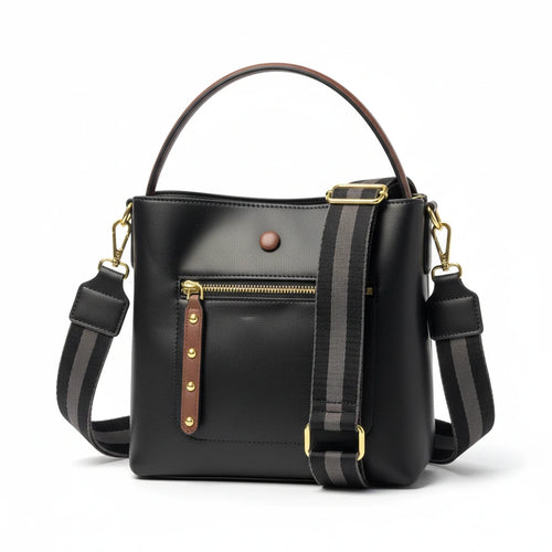 Herisson - Borsa Donna Modello Hobo Casual con Dettagli Dorati