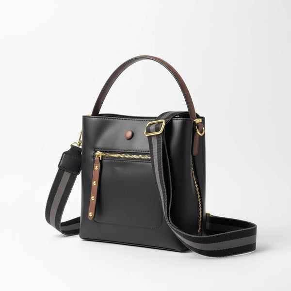 Herisson - Borsa Donna Modello Hobo Casual con Dettagli Dorati