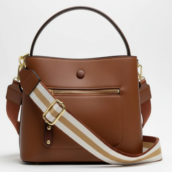 Herisson - Borsa Donna Modello Hobo Casual con Dettagli Dorati