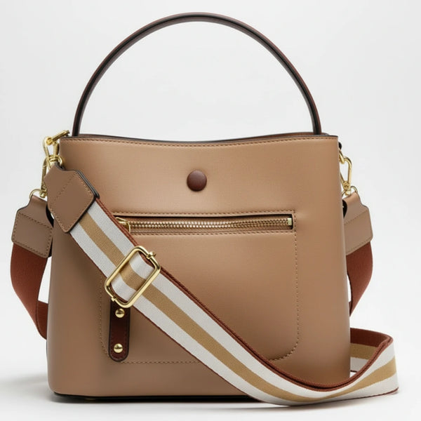 Herisson - Borsa Donna Modello Hobo Casual con Dettagli Dorati