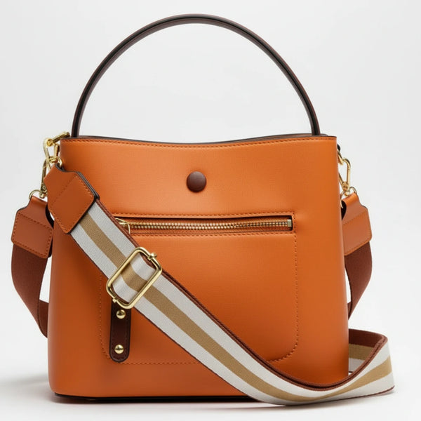 Herisson - Borsa Donna Modello Hobo Casual con Dettagli Dorati