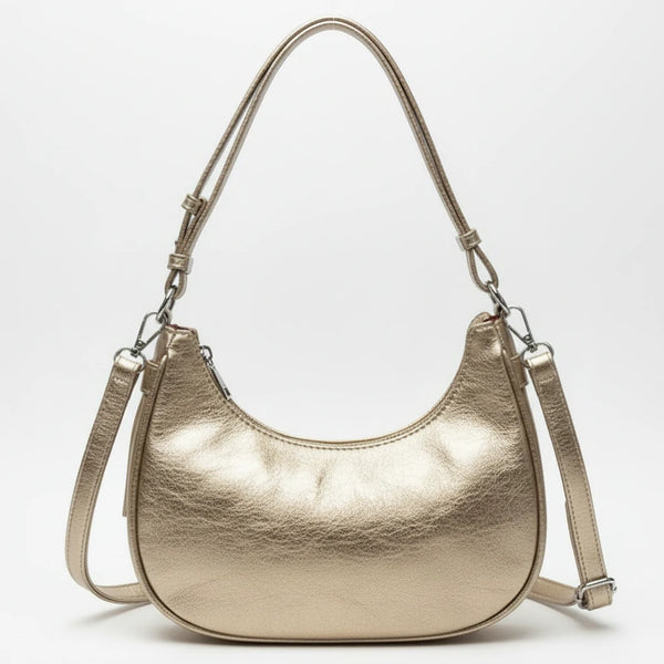 Herisson - Borsa borsetta con Doppia Tracolla Removibile mezzaluna