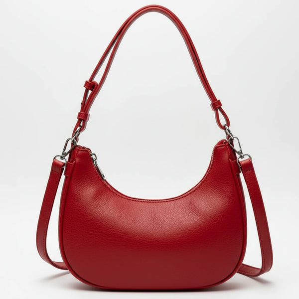 Herisson - Borsa borsetta con Doppia Tracolla Removibile mezzaluna