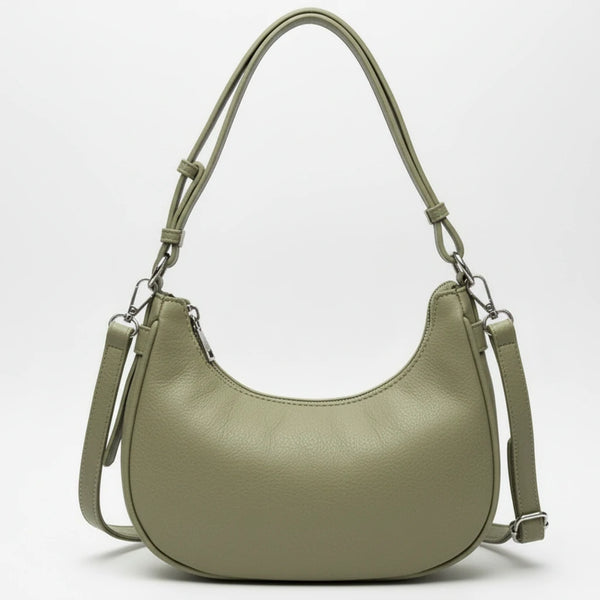 Herisson - Borsa borsetta con Doppia Tracolla Removibile mezzaluna
