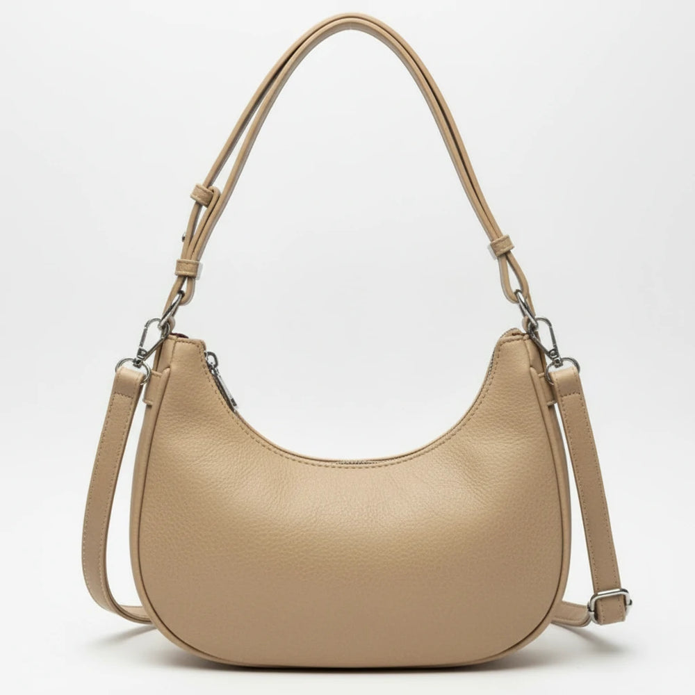 Herisson - Borsa borsetta con Doppia Tracolla Removibile mezzaluna
