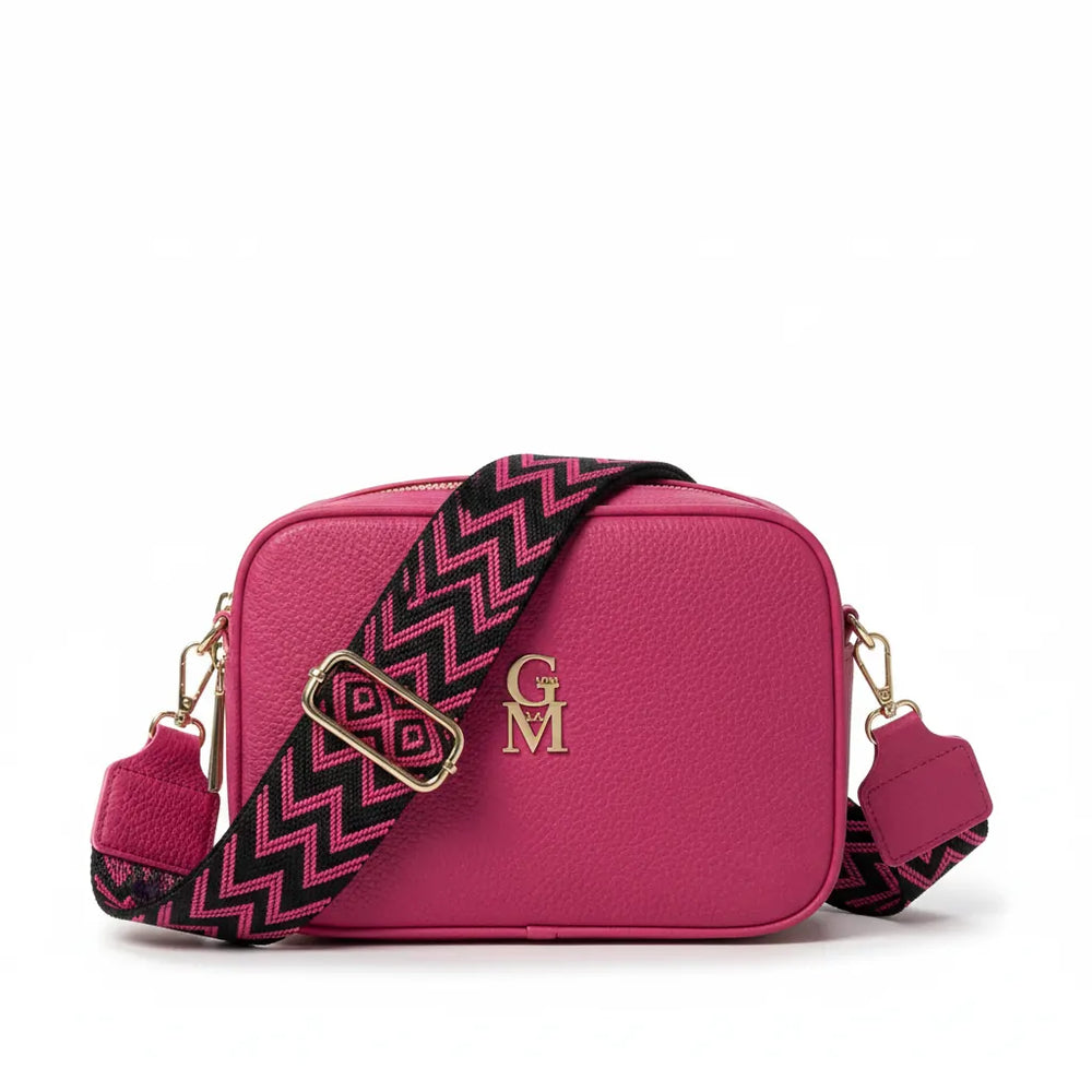 Fragolita - Borsa borsetta donna a tracolla firmata GYOIAMEA multitasche 3 tasche con cerniera nuova