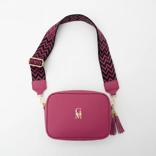 Fragolita - Borsa borsetta donna a tracolla firmata GYOIAMEA multitasche 3 tasche con cerniera nuova