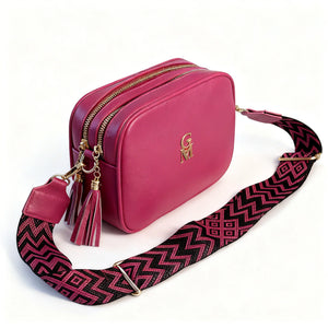 Fragolita - Borsa borsetta donna a tracolla firmata GYOIAMEA multitasche 3 tasche con cerniera nuova