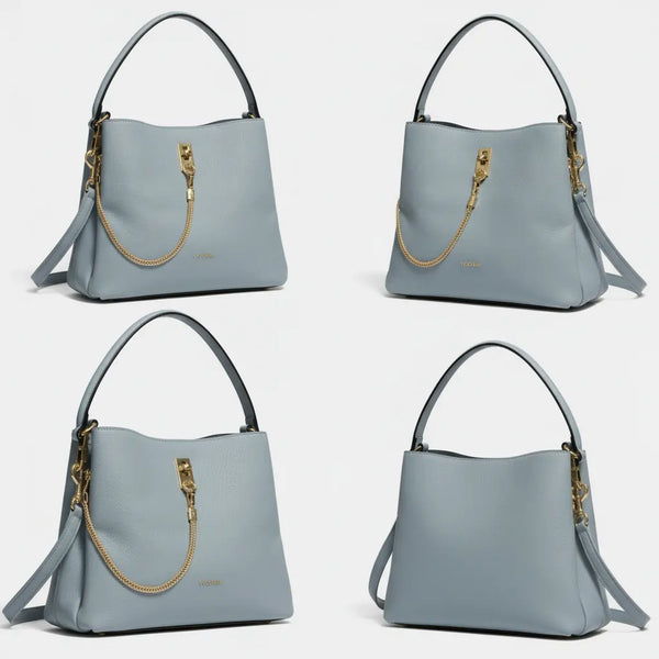 YYCoveri- Borsa Donna Modello secchiello catena Hobo Casual con Dettagli Dorati
