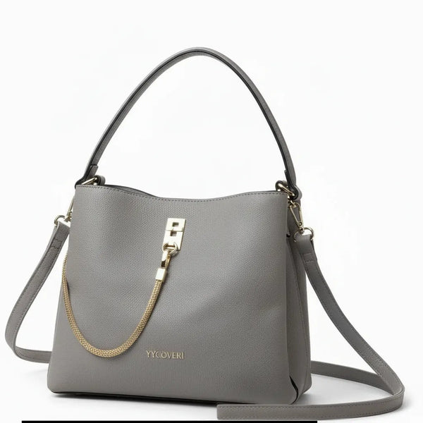 YYCoveri- Borsa Donna Modello secchiello catena Hobo Casual con Dettagli Dorati