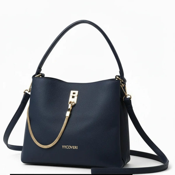 YYCoveri- Borsa Donna Modello secchiello catena Hobo Casual con Dettagli Dorati