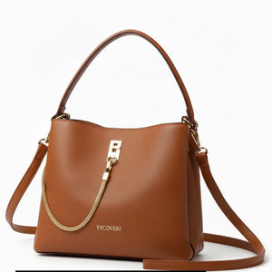 YYCoveri- Borsa Donna Modello secchiello catena Hobo Casual con Dettagli Dorati