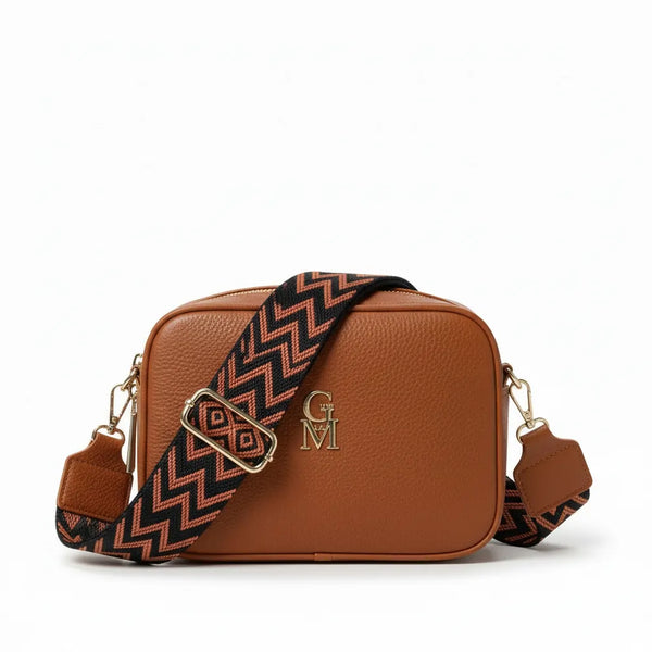 Fragolita - Borsa borsetta donna a tracolla firmata GYOIAMEA multitasche 3 tasche con cerniera nuova