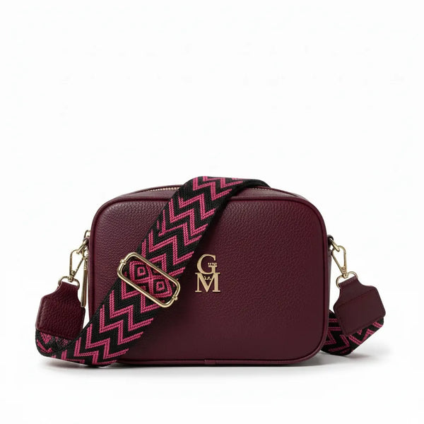 Fragolita - Borsa borsetta donna a tracolla firmata GYOIAMEA multitasche 3 tasche con cerniera nuova