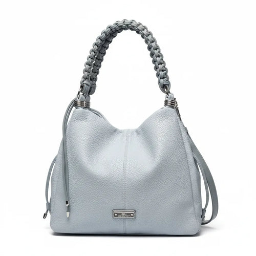 CHARRO - Borsa Donna sacco grande Hobo Casual manici intrecciati morbida