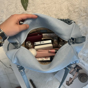 CHARRO - Borsa Donna sacco grande Hobo Casual manici intrecciati morbida