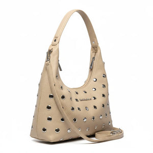 Gian Marco Venturi- Borsa Donna sacco grande Hobo Casual borche borchiata rock