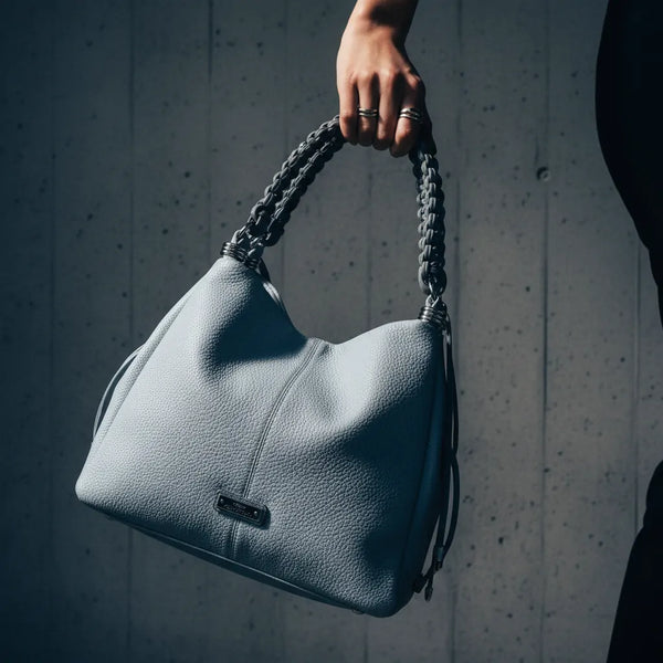 CHARRO - Borsa Donna sacco grande Hobo Casual manici intrecciati morbida