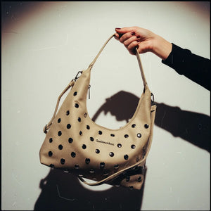Gian Marco Venturi- Borsa Donna sacco grande Hobo Casual borche borchiata rock
