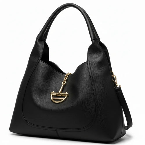 YYCoveri- Borsa Donna Modello sacco grande catena Hobo Casual con Dettagli Dorati