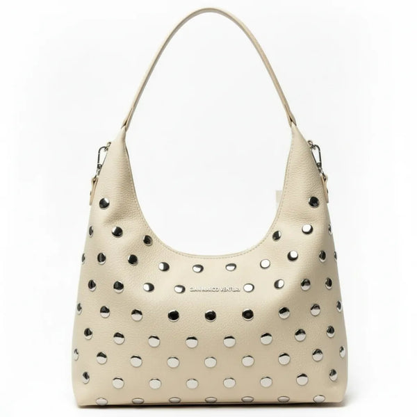Gian Marco Venturi- Borsa Donna sacco grande Hobo Casual borche borchiata rock