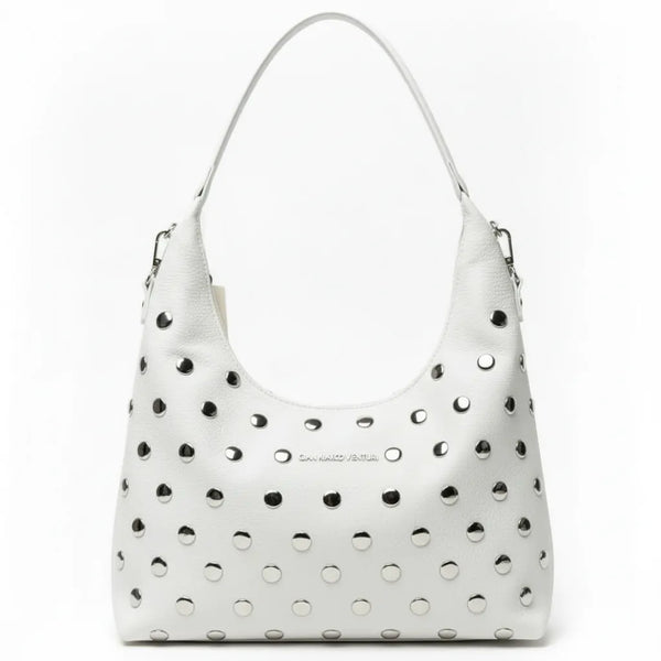 Gian Marco Venturi- Borsa Donna sacco grande Hobo Casual borche borchiata rock