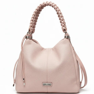 CHARRO - Borsa Donna sacco grande Hobo Casual manici intrecciati morbida