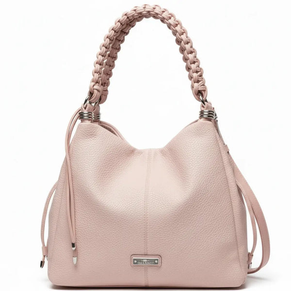 CHARRO - Borsa Donna sacco grande Hobo Casual manici intrecciati morbida