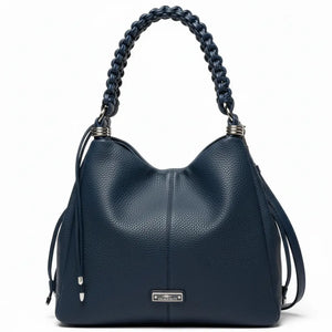 CHARRO - Borsa Donna sacco grande Hobo Casual manici intrecciati morbida