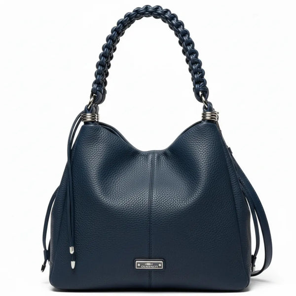 CHARRO - Borsa Donna sacco grande Hobo Casual manici intrecciati morbida