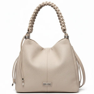 CHARRO - Borsa Donna sacco grande Hobo Casual manici intrecciati morbida
