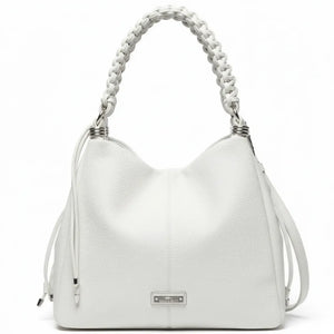 CHARRO - Borsa Donna sacco grande Hobo Casual manici intrecciati morbida