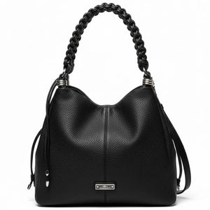 CHARRO - Borsa Donna sacco grande Hobo Casual manici intrecciati morbida