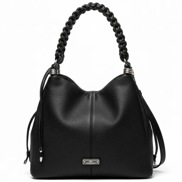 CHARRO - Borsa Donna sacco grande Hobo Casual manici intrecciati morbida