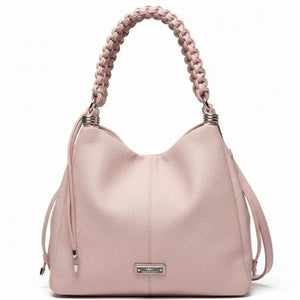 CHARRO - Borsa Donna sacco grande Hobo Casual manici intrecciati morbida